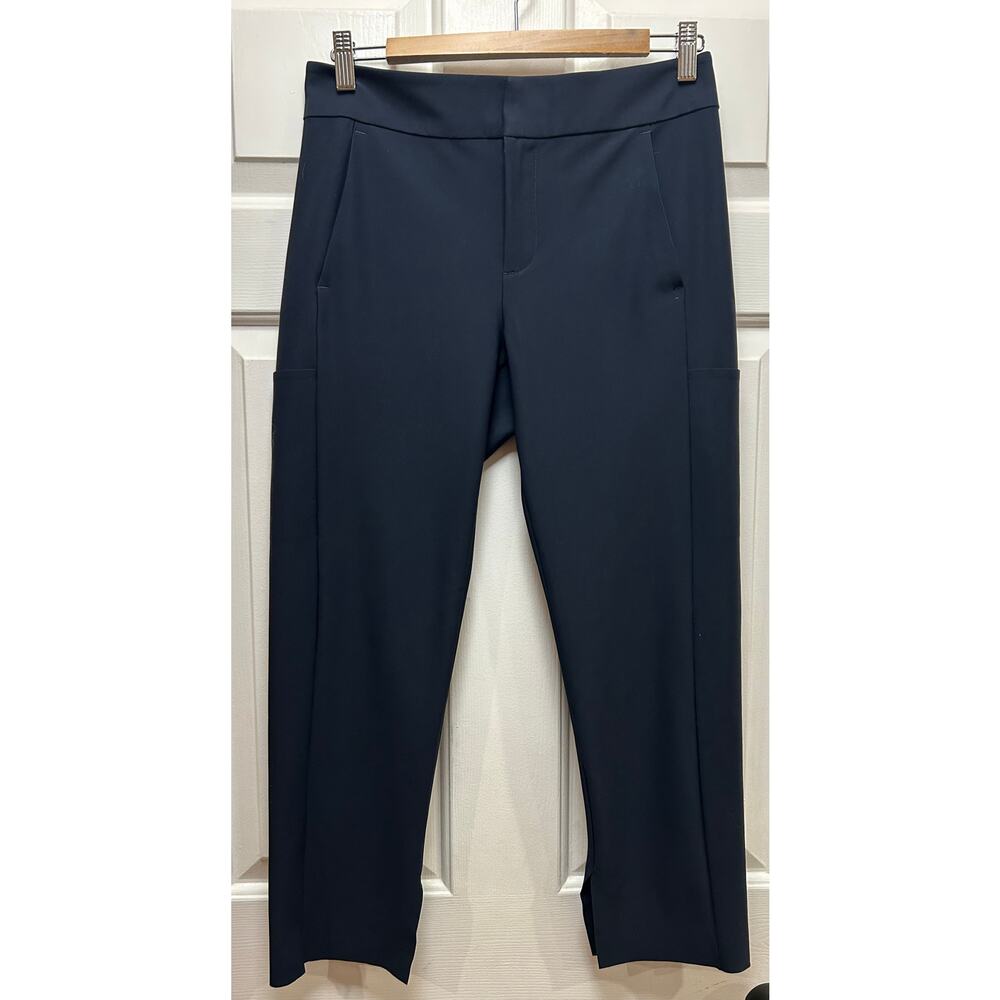 Athleta Stellar Trouser Mid-Rise Crop Pants Navy Blue, Size 8